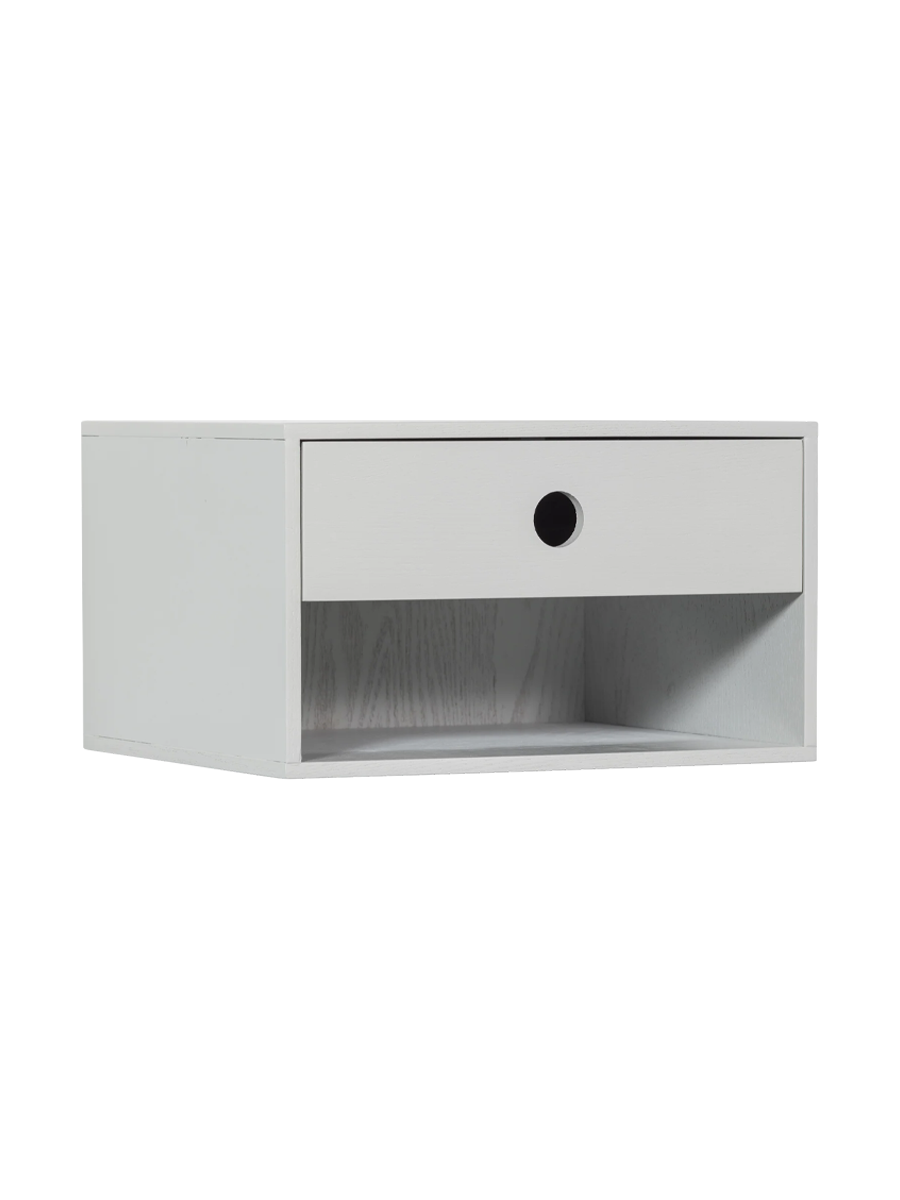 
Wall-mounted designer side table "Nancy" - Light gray