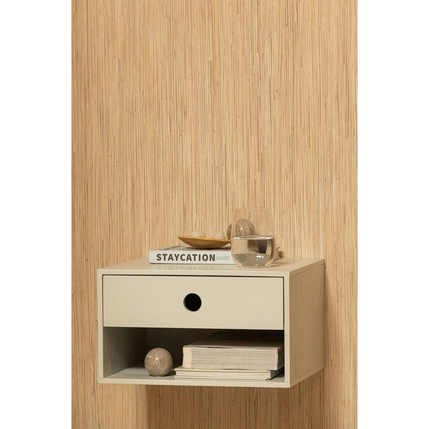 
Wall-mounted designer side table "Nancy" - Light gray