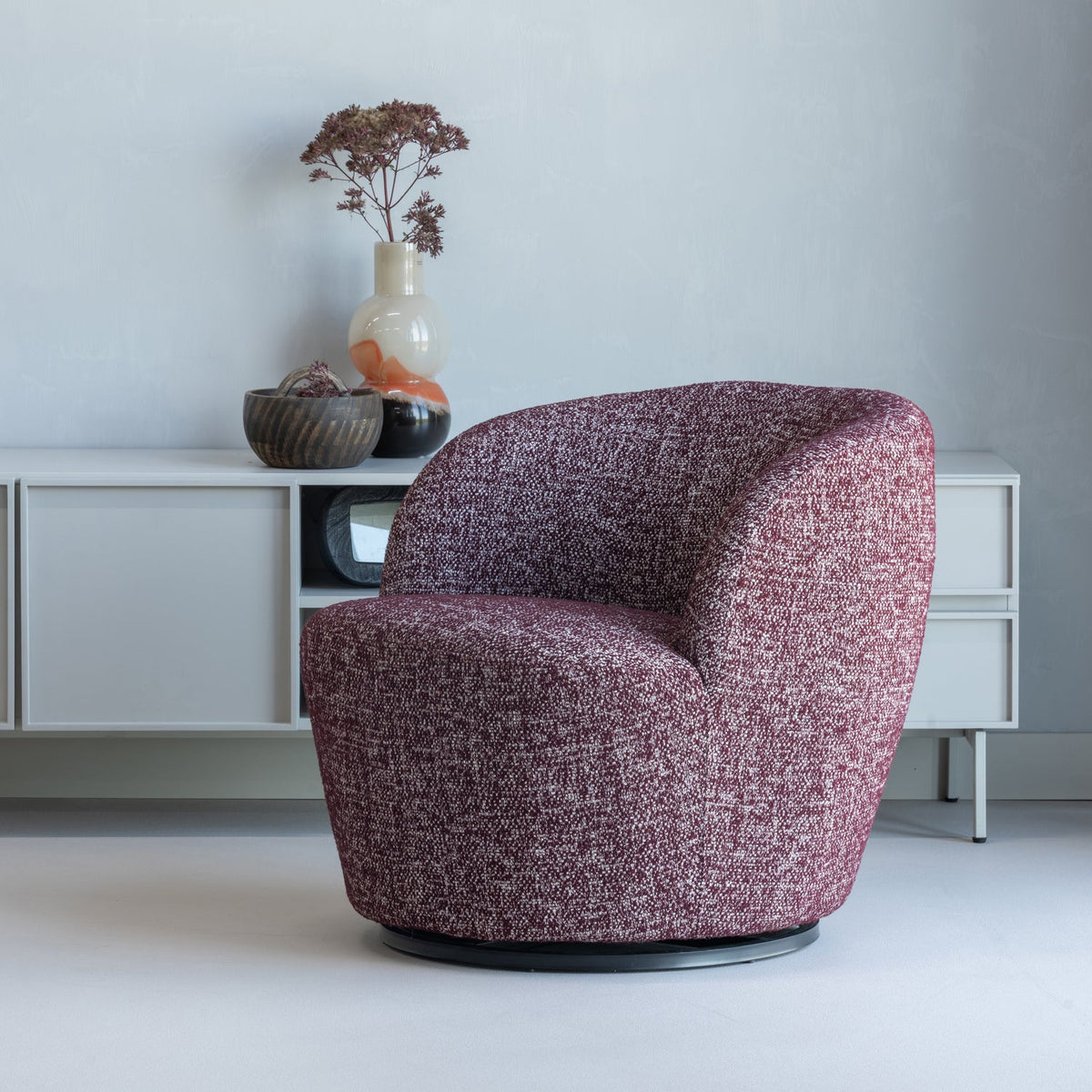 
Swivel Design Armchair "Serro" - Burgundy Blend