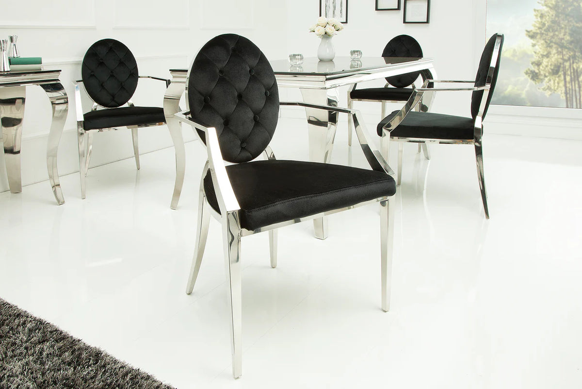 
Poltrona con braccioli “Modern Barock” - Nero