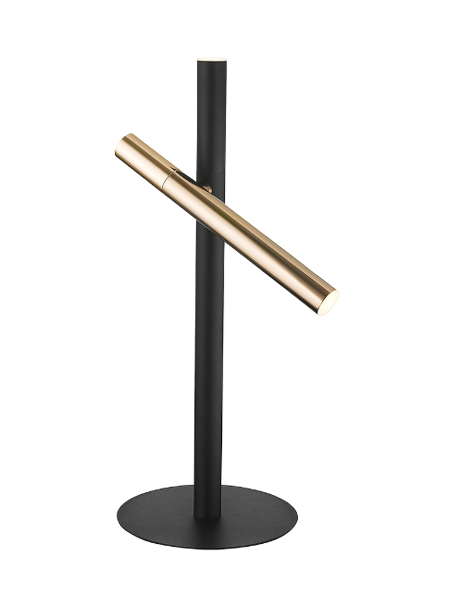 
LED Design Tischlampe „Varas“ - Schwarz / Gold