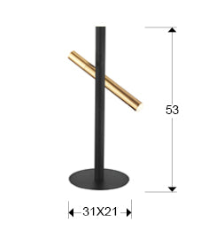 
Lampada da tavolo di design a LED «Varas» - Nero / Oro
