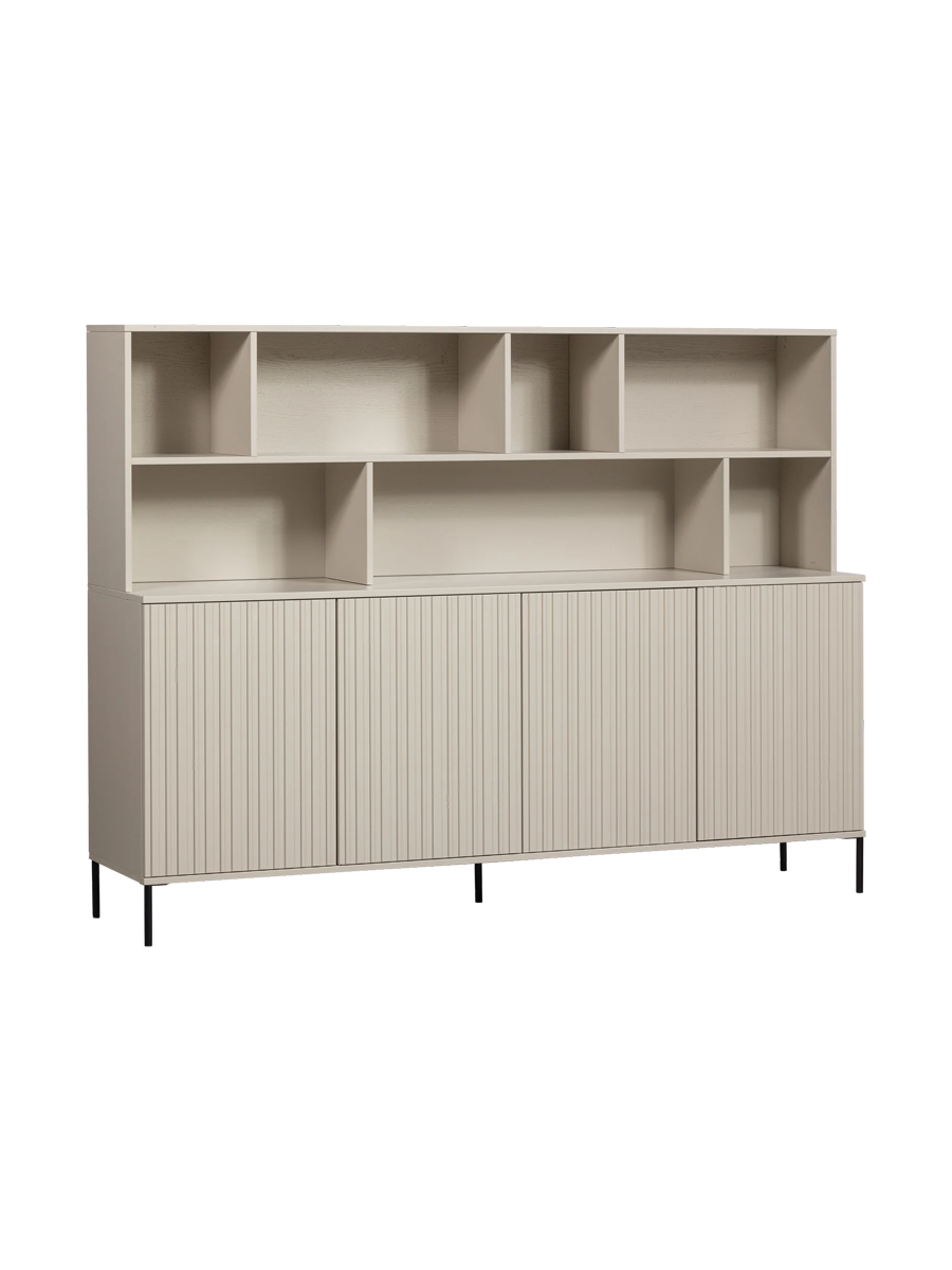 
Large, solid "New Lewison" four-door wardrobe - Dust