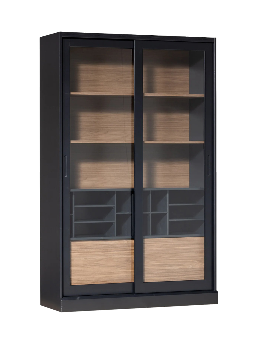 
Solid display cabinet "James" with sliding doors