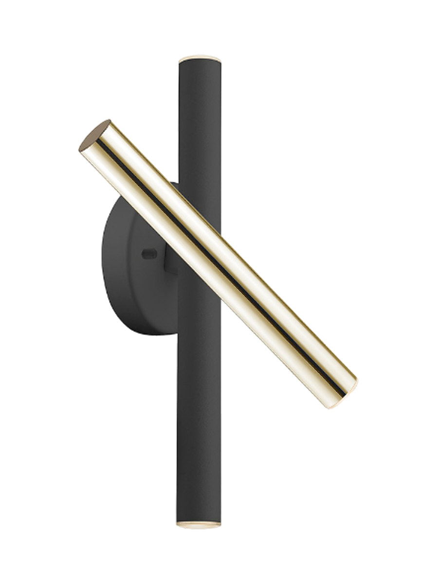 
LED Design Wandlampe „Varas“ - Schwarz / Gold