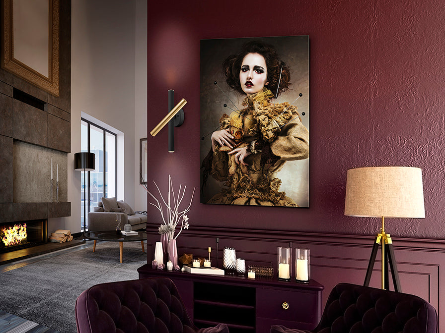 
LED Design Wandlampe „Varas“ - Schwarz / Gold