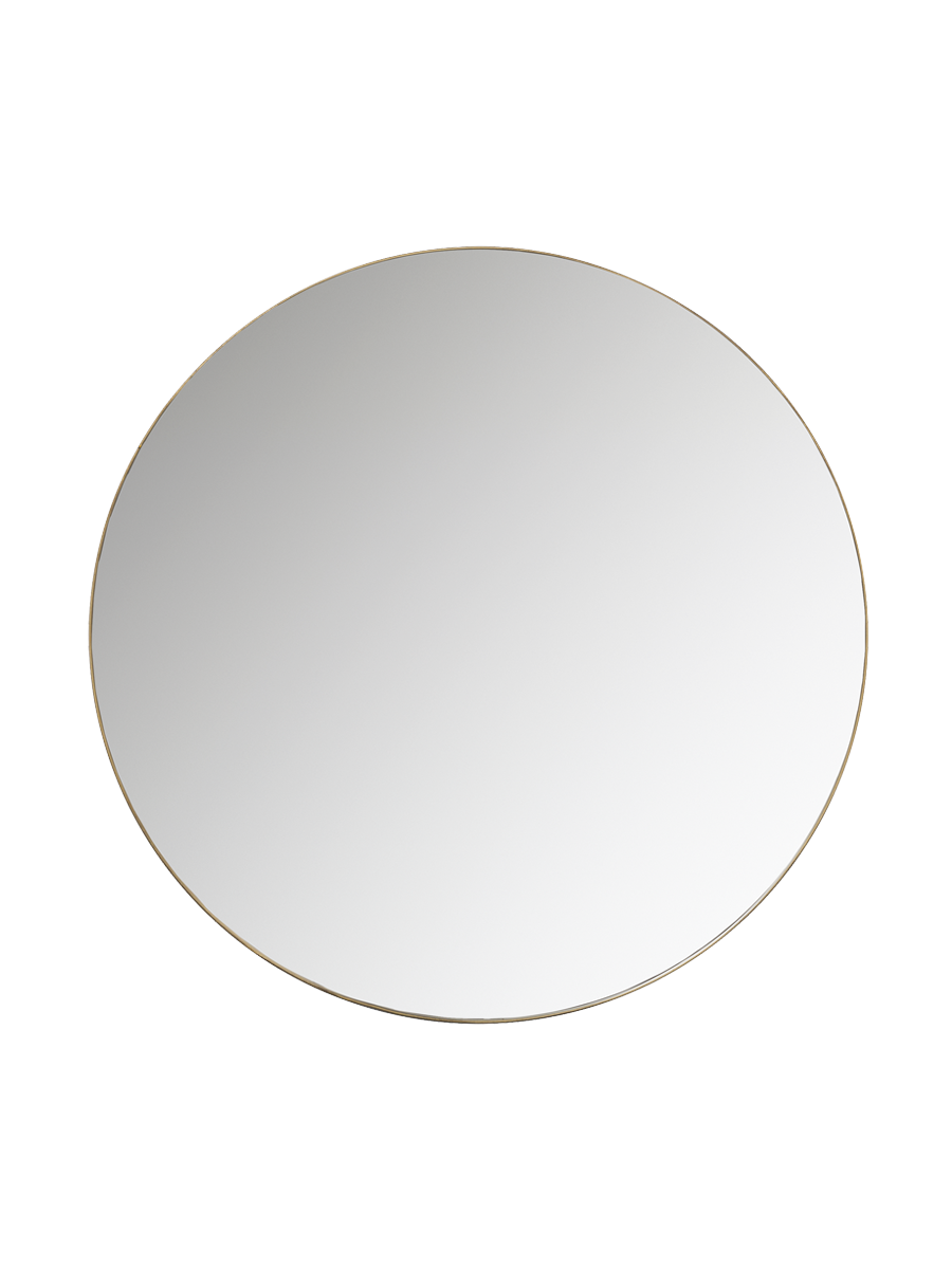 
Grosser Design Wandspiegel „Doutzen“, verschiedene Grössen - Ø 115 cm / Rahmen: Gold