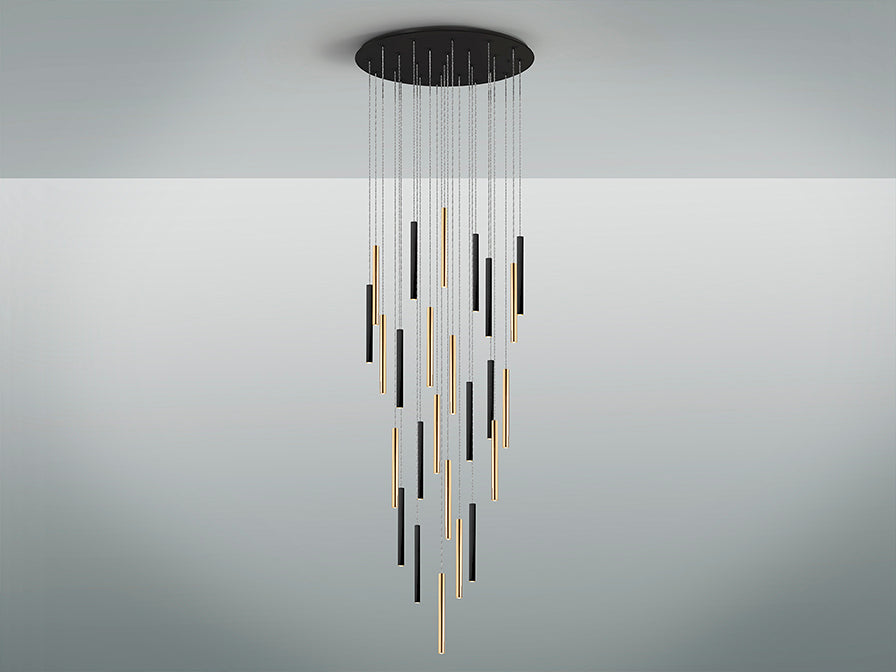 
Lampada a sospensione e da galleria di design a LED «Varas» a 25 luci - senza telecomando