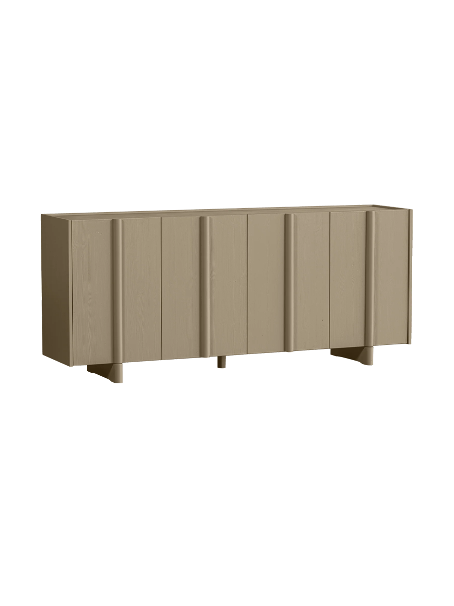
Design Sideboard „Bassou“ aus nachhaltigem Massivholz - Mud matt