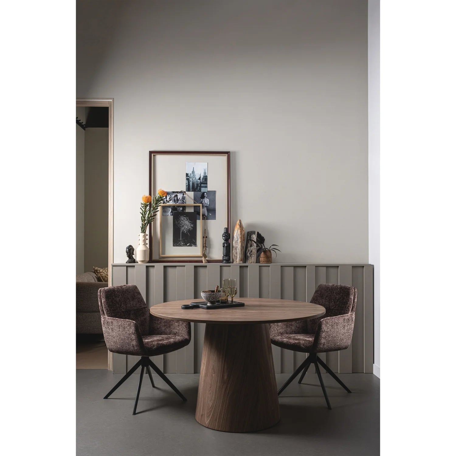 
Round Design Dining Table "Meen" - Ø 120 cm - Natural Oak