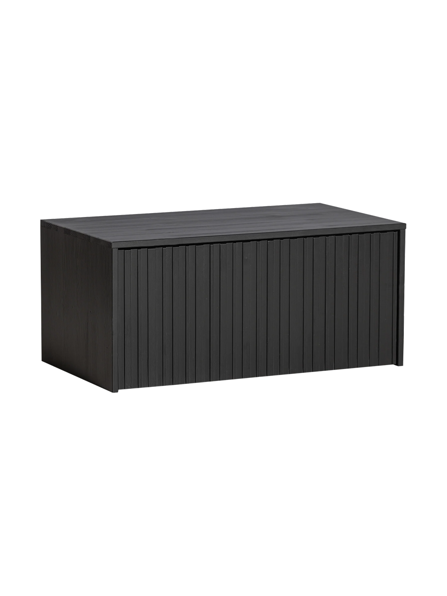 
Solid storage furniture "New Lewison" with two drawers - Black