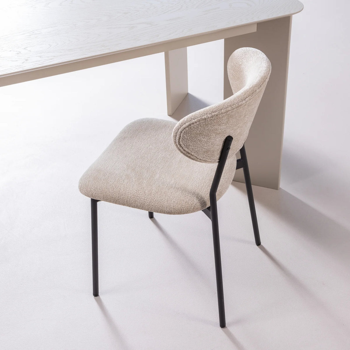 
Design Esszimmerstuhl „Kjeldo“ - Chenille Light Beige