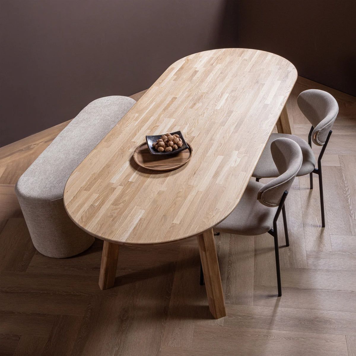 
Design Esszimmerstuhl „Kjeldo“ - Strukturstoff Beige
