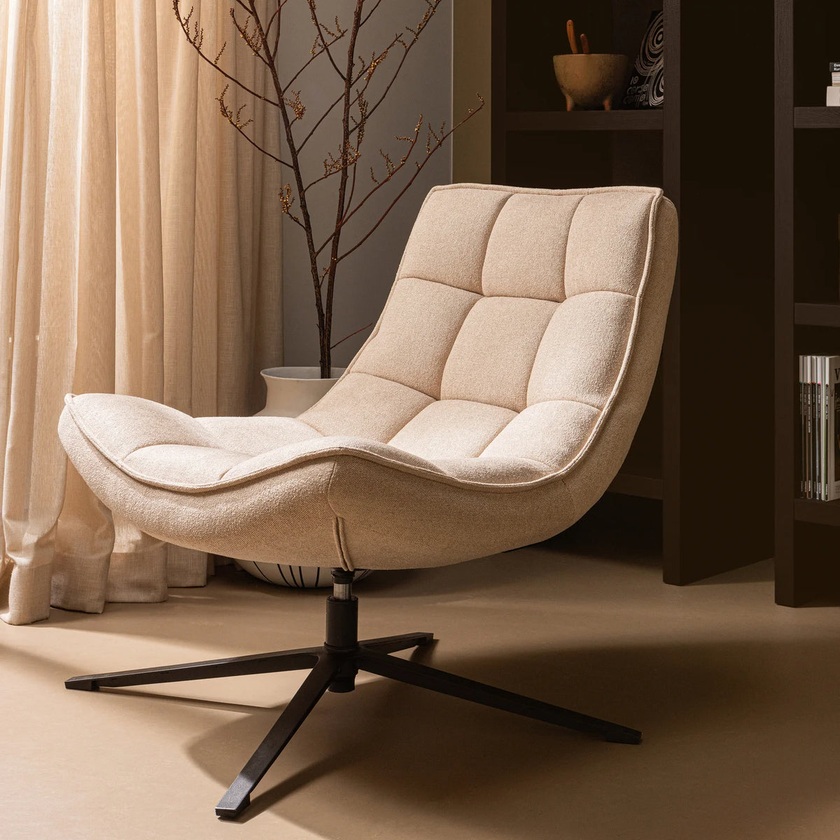 
Swivel Design Armchair "Maudi" - Sand