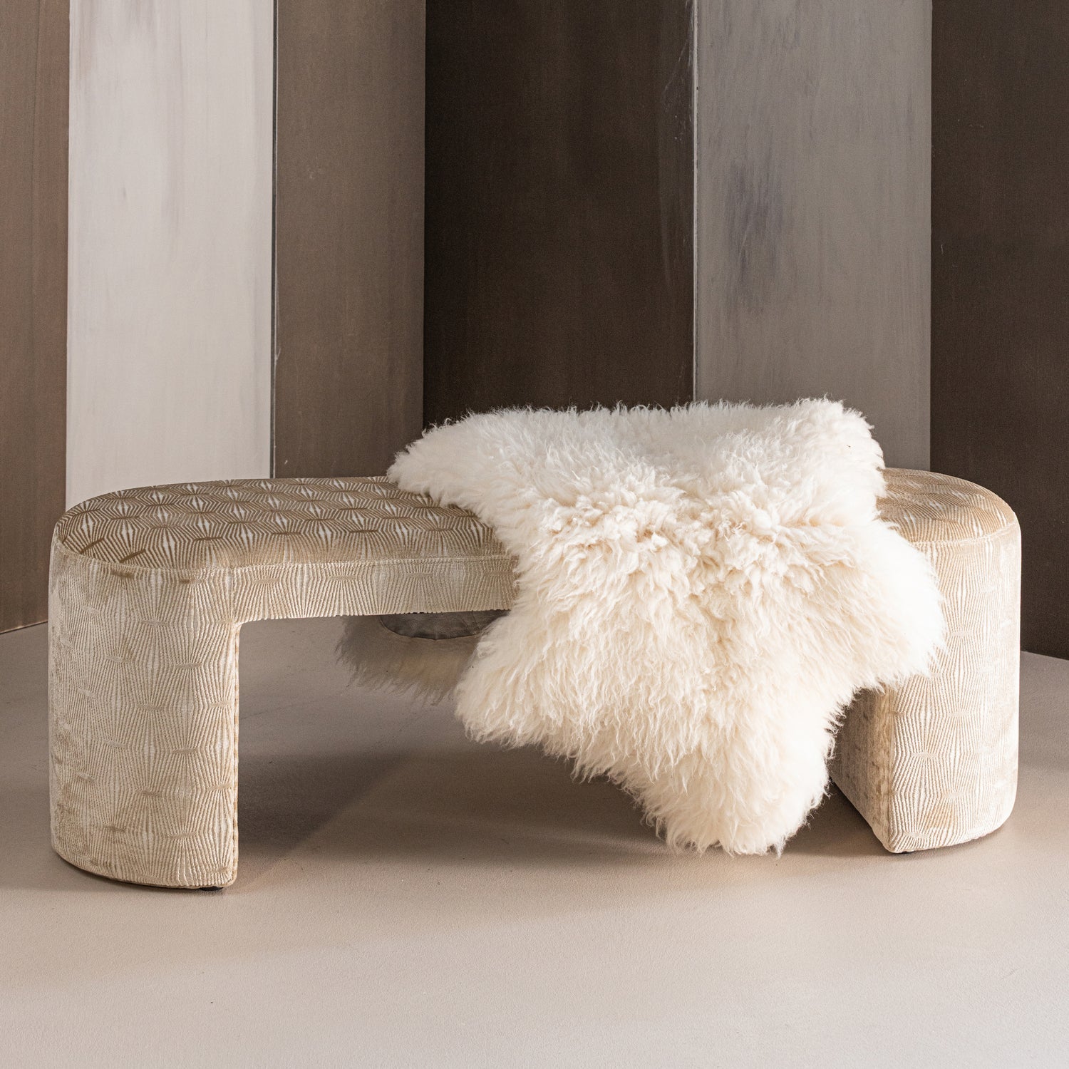 
Banc design « Jakob » - Sablé, motif