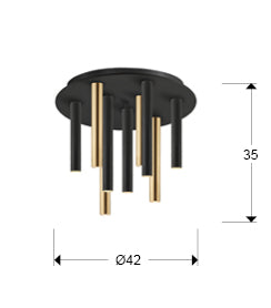 
LED Design Deckenlampe „Varas“ - 9-flammig