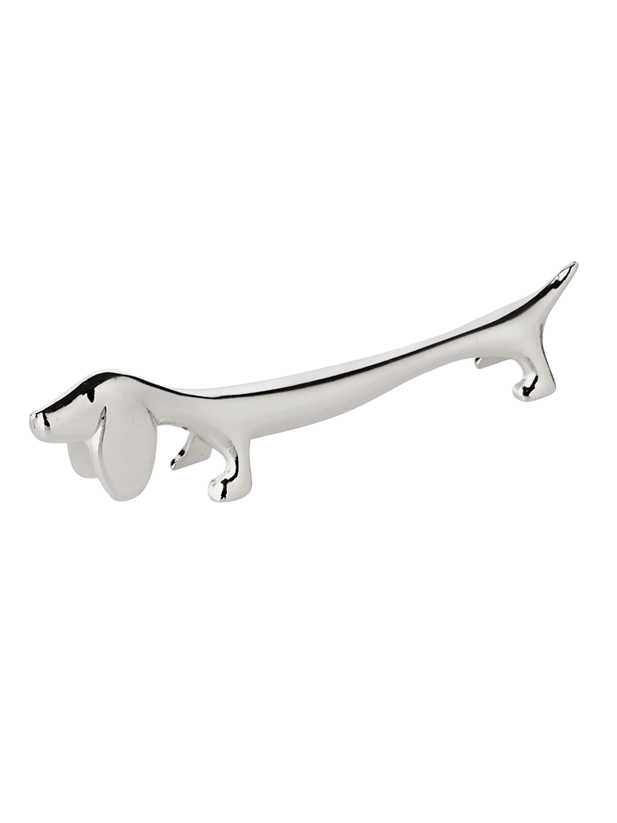
Set of 6 Designer Knife Rests "Dachshund," silver-plated & tarnish-protected