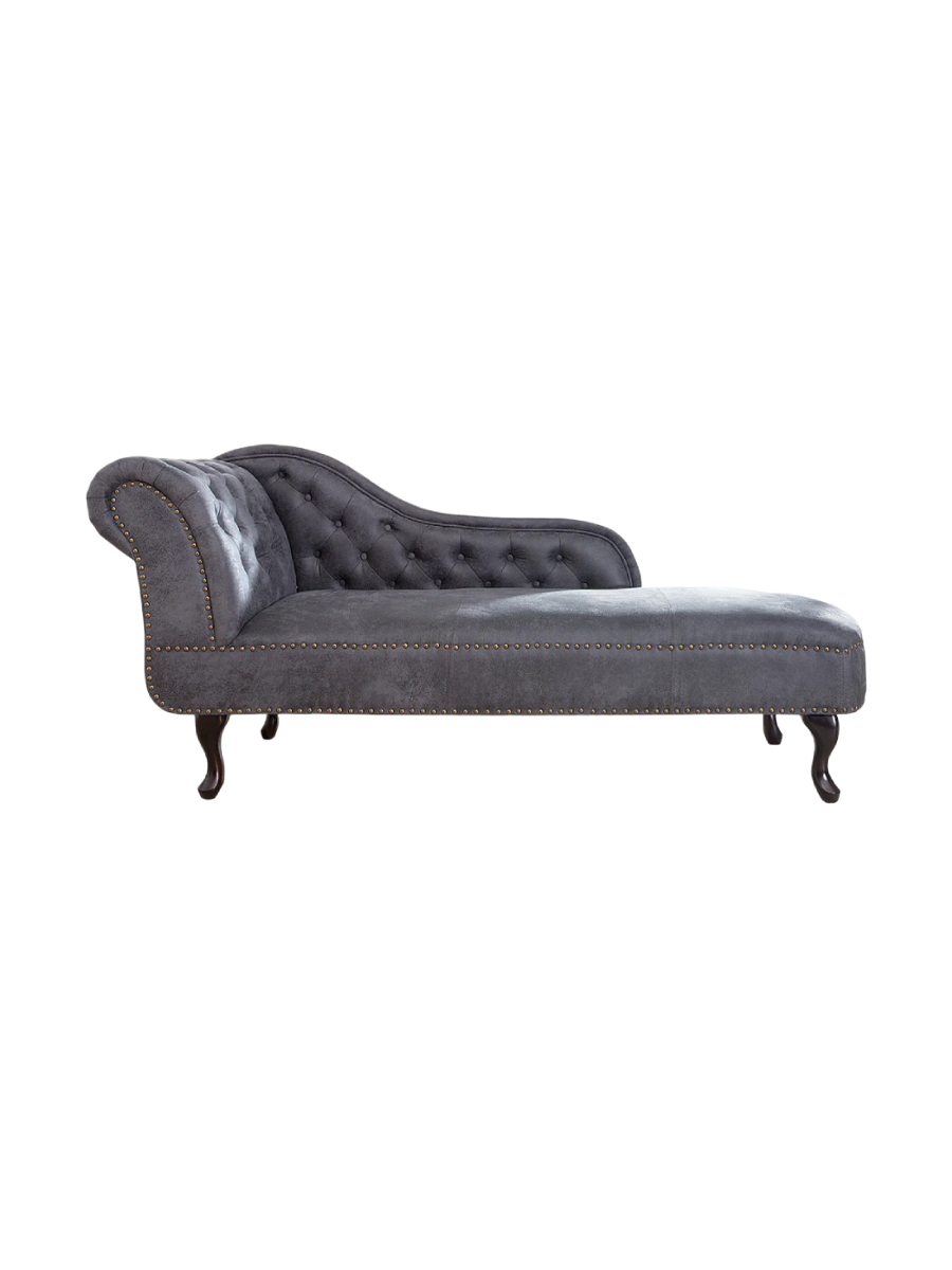 
Récamière/Chaise longue « New Chesterfield » - Gris antique