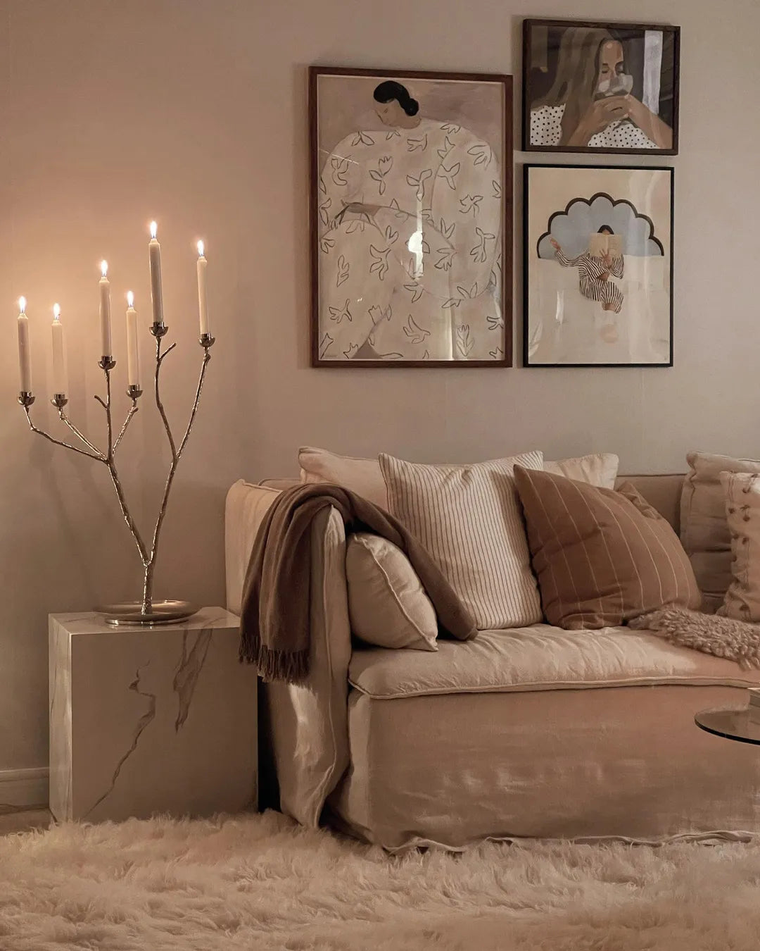 
Large "Twiggy Tree" Design Candlestick - Ø 50 x H 65 cm / Gold