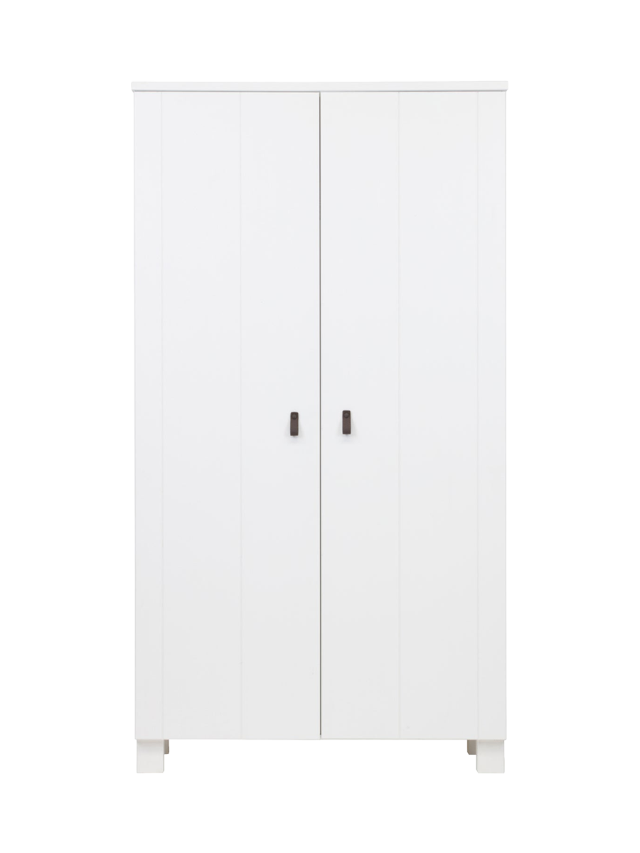 
Massiver Kleiderschrank „Ties“, 2-türig - Weiss
