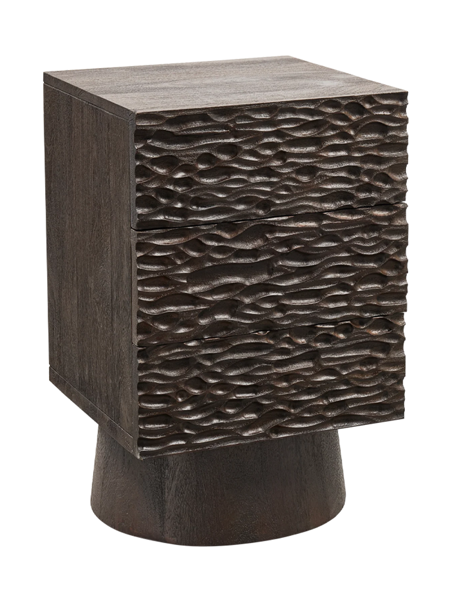 
Solid Design Nightstand "Crumble"