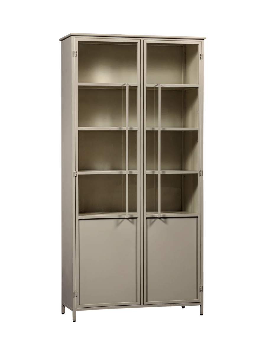 
"Exhibito" 2-Door Designer Display Cabinet - Sand