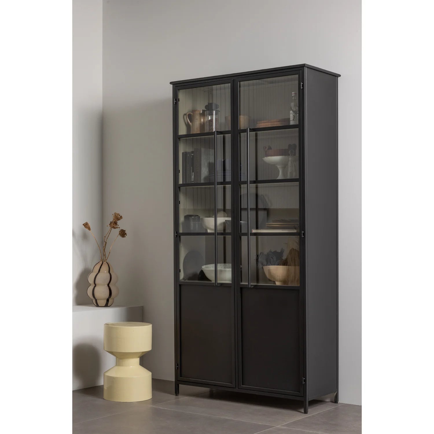 
"Exhibito" 2-Door Designer Display Cabinet - Black