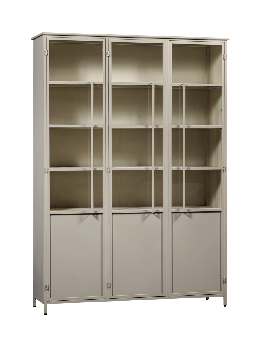 
Large "Exhibito" 3-Door Design Display Cabinet - Sand