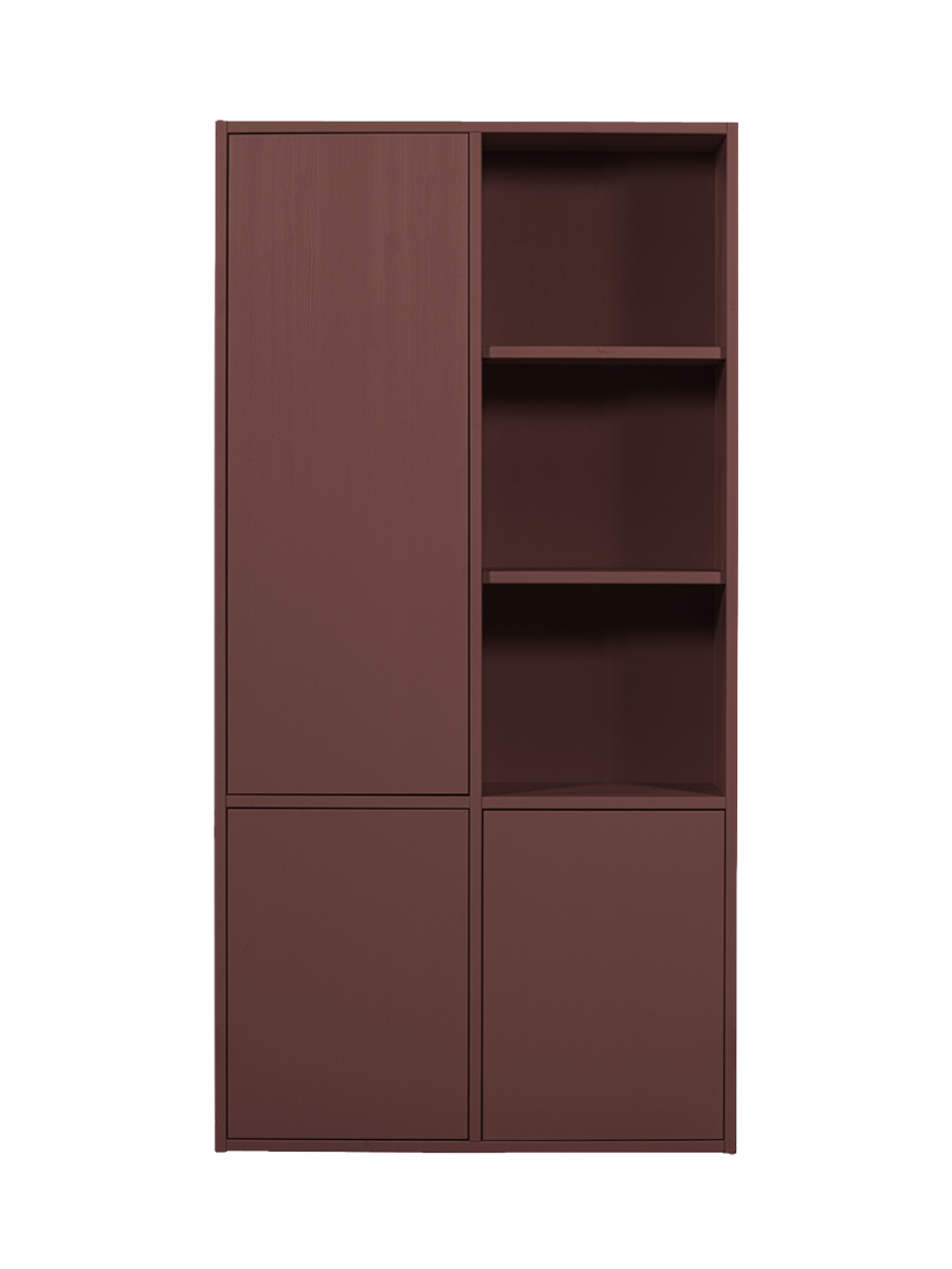 
Massiver Design Aufbewahrungsschrank „Merelo“ - Bordeaux