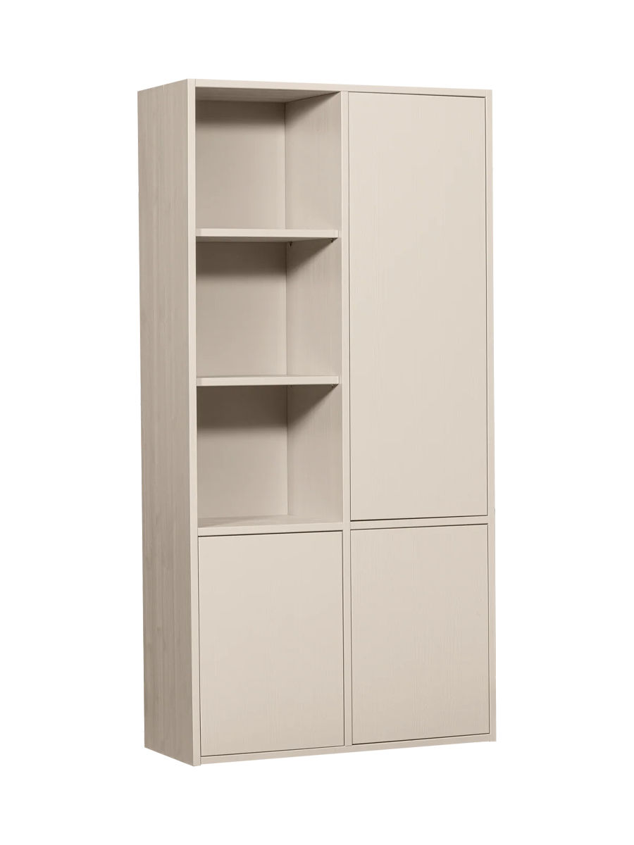 
Massiver Design Aufbewahrungsschrank „Merelo“ - Greige