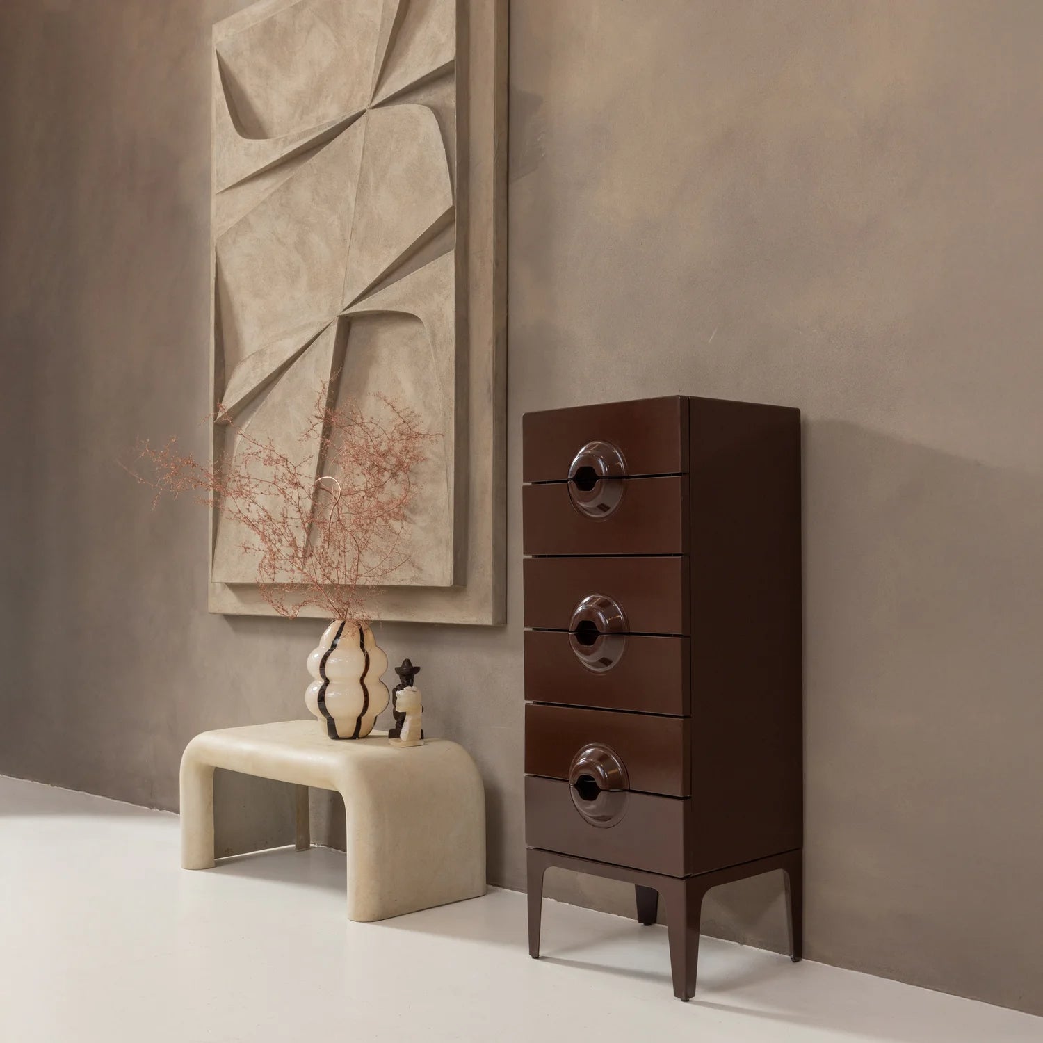 
Massive Design Chest of Drawers "Mergo", 6 Drawers