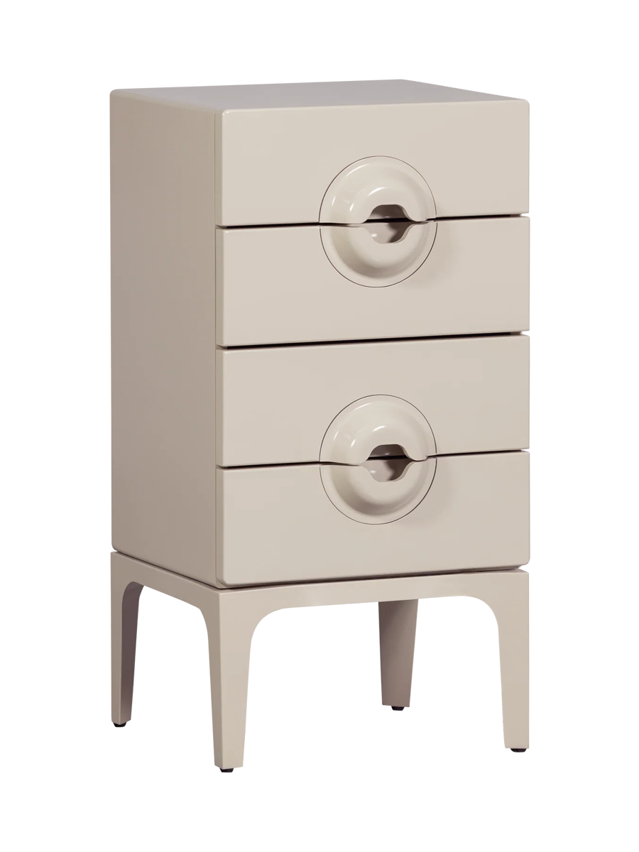 
Massive Design Chest of Drawers "Mergo", 4 Drawers (Tall)