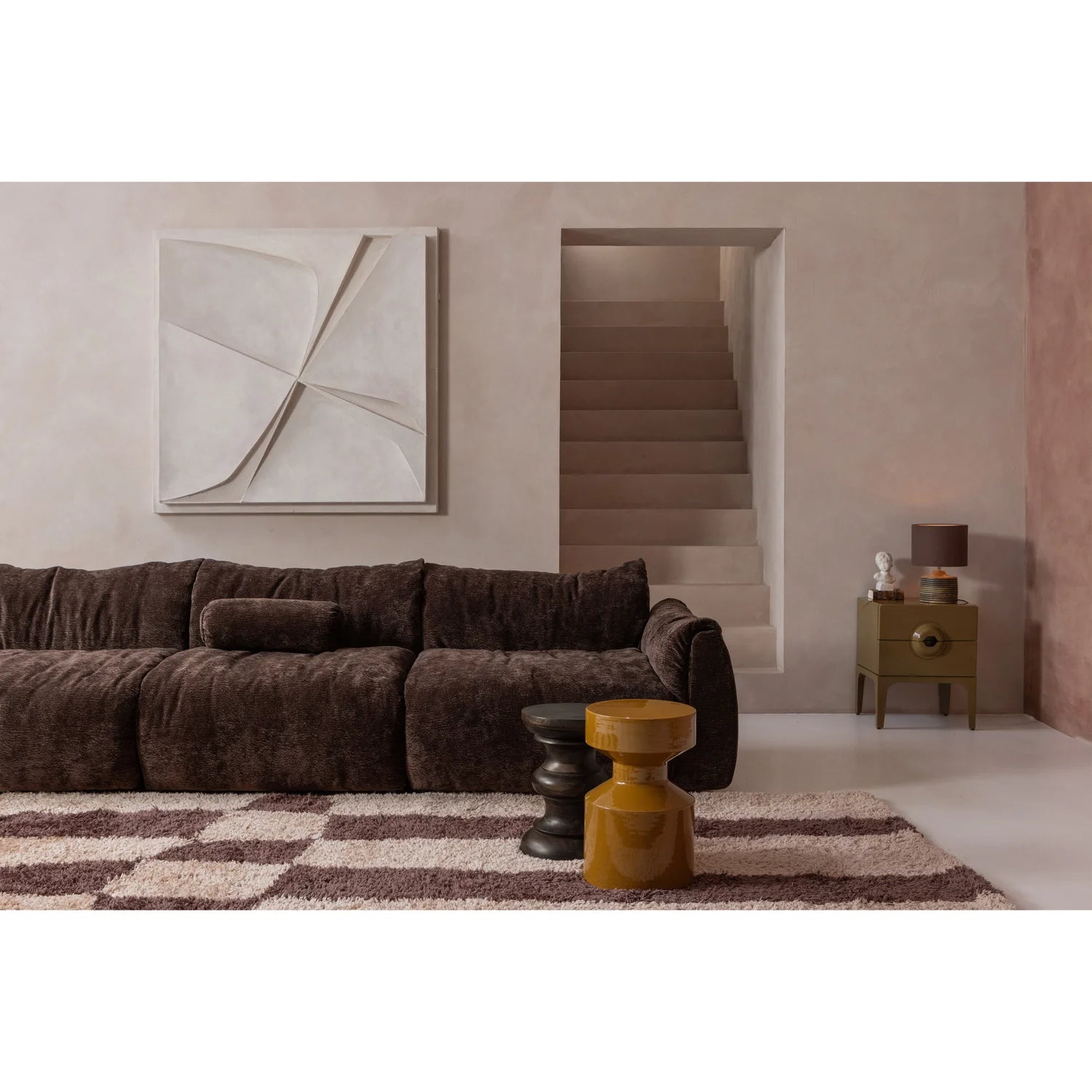 
Solid design bedside/side table "Mergo"