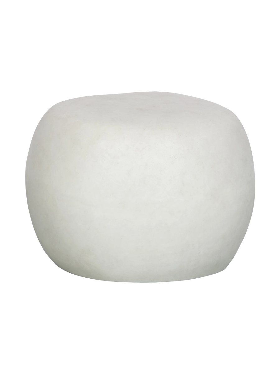 
In-/Outdoor Design Beistelltisch „Pebble“, verschiedene Grössen - Weiss / Ø 50 x 35 cm