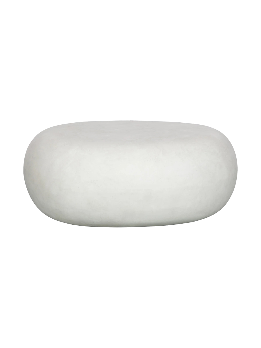 
In-/Outdoor Design Beistelltisch „Pebble“, verschiedene Grössen - Weiss / 65 x 49 cm