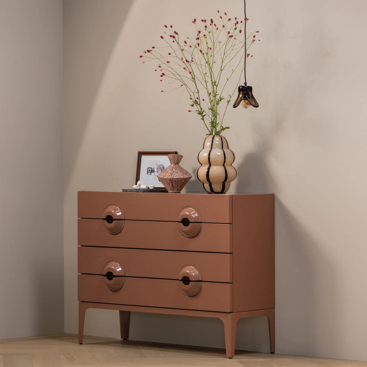 
Solid Design Chest of Drawers "Mergo", 4 Drawers