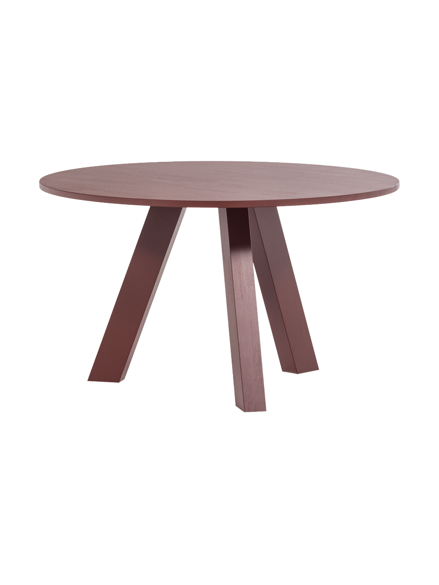 
Massiver, runder Design Esstisch „Rhondal“, verschiedene Grössen - Bordeaux / Ø 130 cm