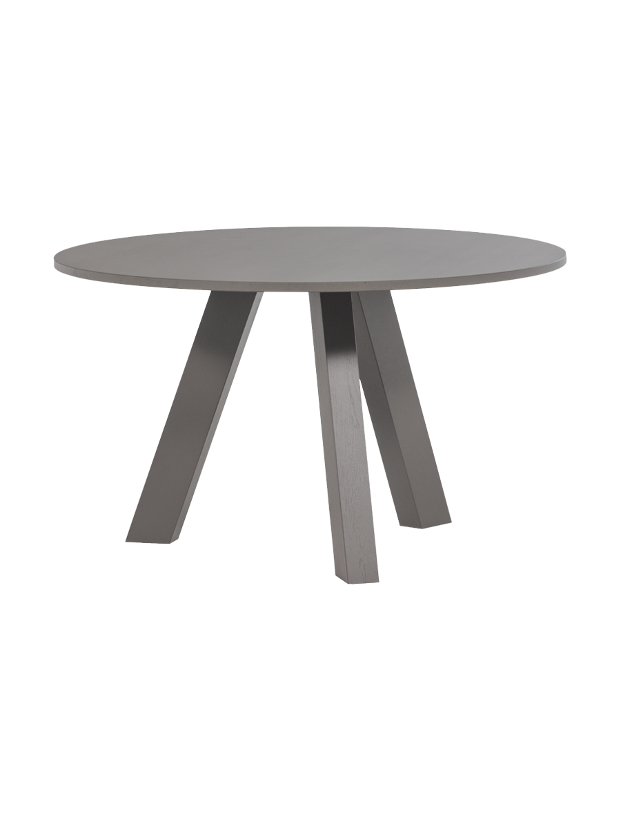 
Massiver, runder Design Esstisch „Rhondal“, verschiedene Grössen - Grau / Ø 130 cm