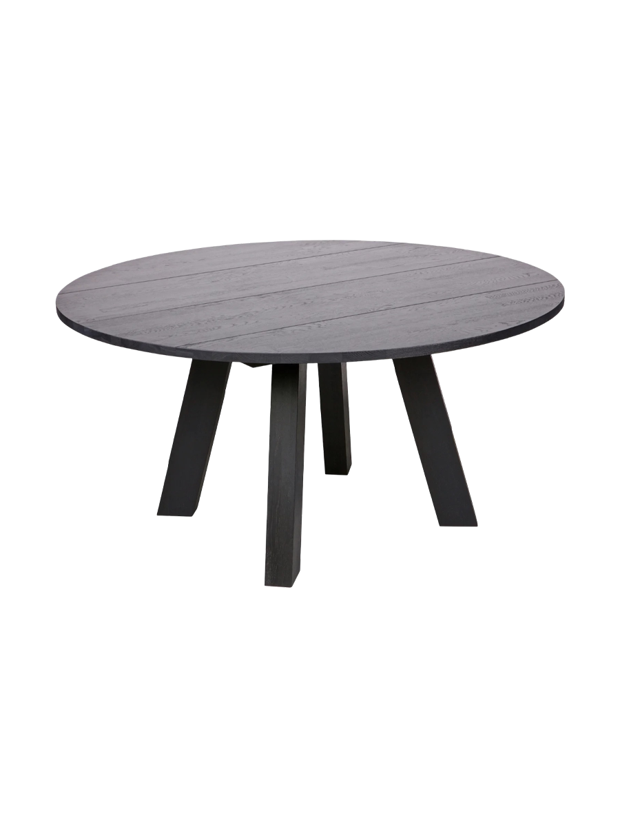 
Massiver, runder Design Esstisch „Rhondal“, verschiedene Grössen - Eiche Dunkelbraun / Ø 150 cm