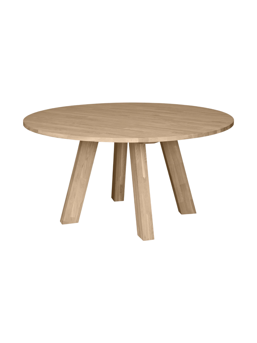 
Massiver, runder Design Esstisch „Rhondal“, verschiedene Grössen - Eiche Natural / Ø 150 cm