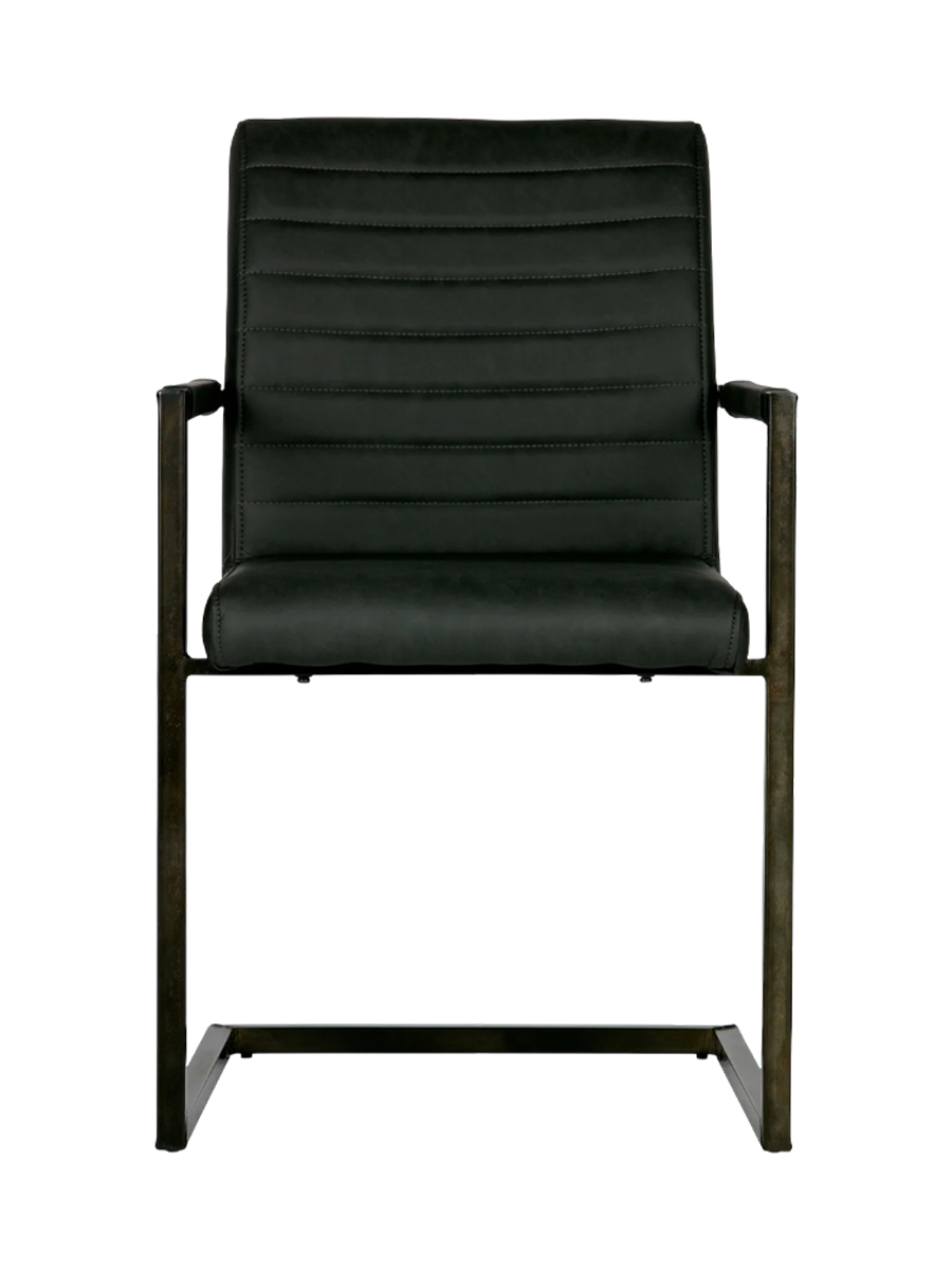
Chaise cantilever design « Basso » - Similicuir anthracite