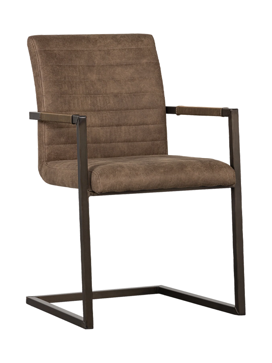 
Chaise cantilever design « Basso » - Similicuir Taupe