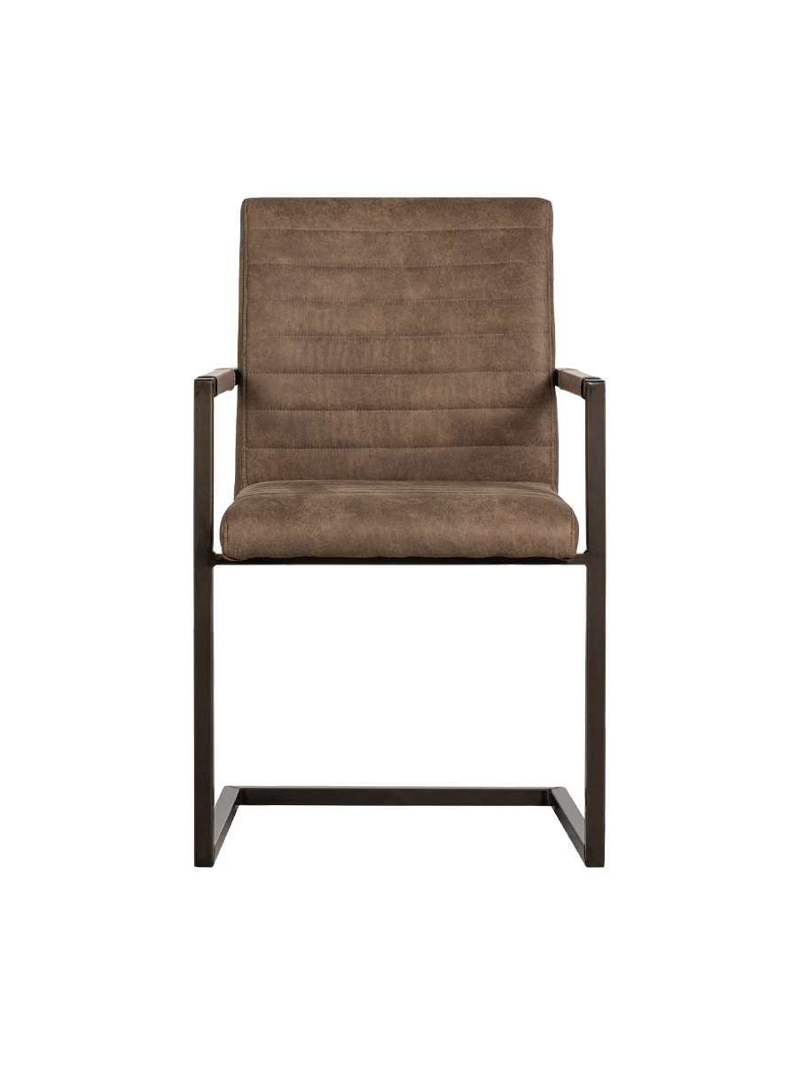
Chaise cantilever design « Basso » - Similicuir Taupe