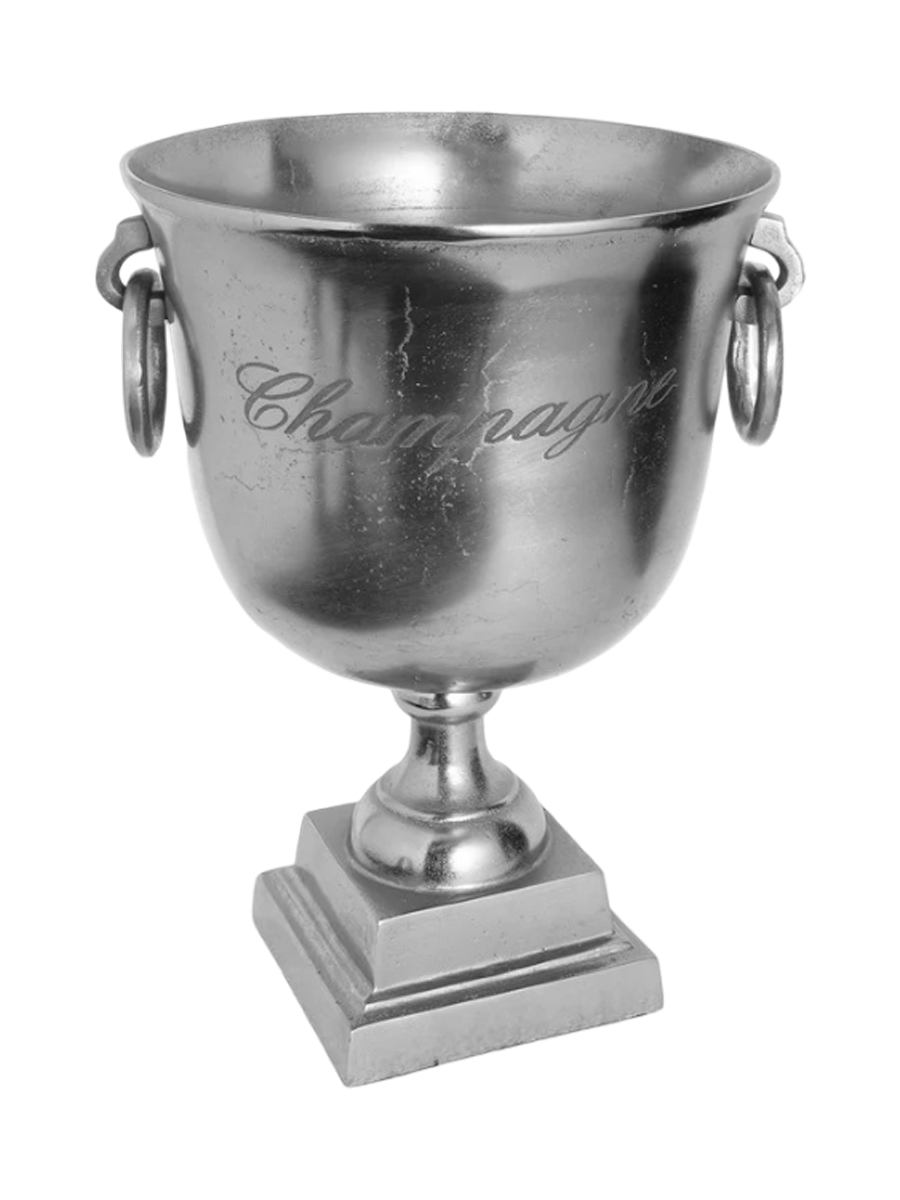 
Large "Royal" Design Champagne Cooler - Silver