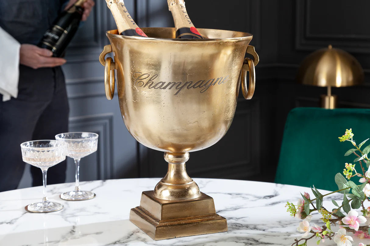 
Large "Royal" Design Champagne Cooler - Gold