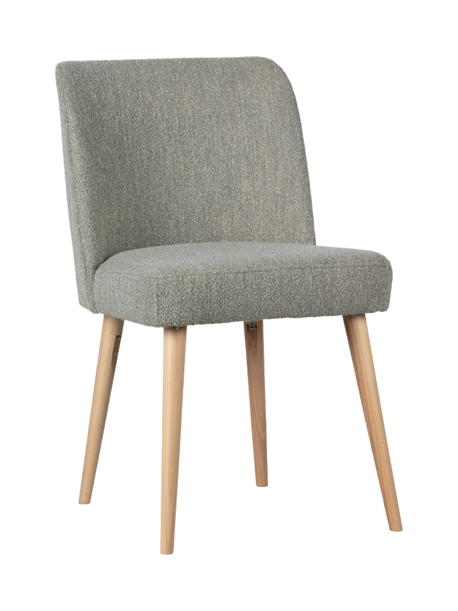 
Sedia da pranzo di alta qualità «Amara» - Grigio bouclé