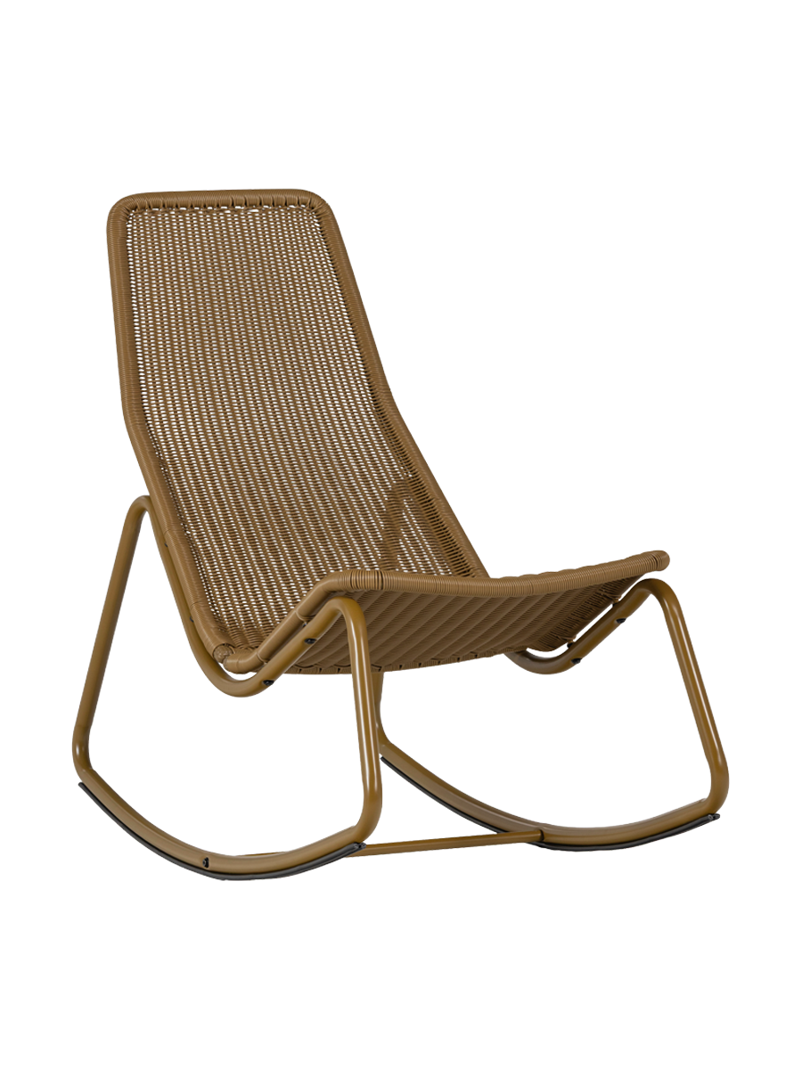 
"Tom" Outdoor Rocking Chair Design - Honey-yellow