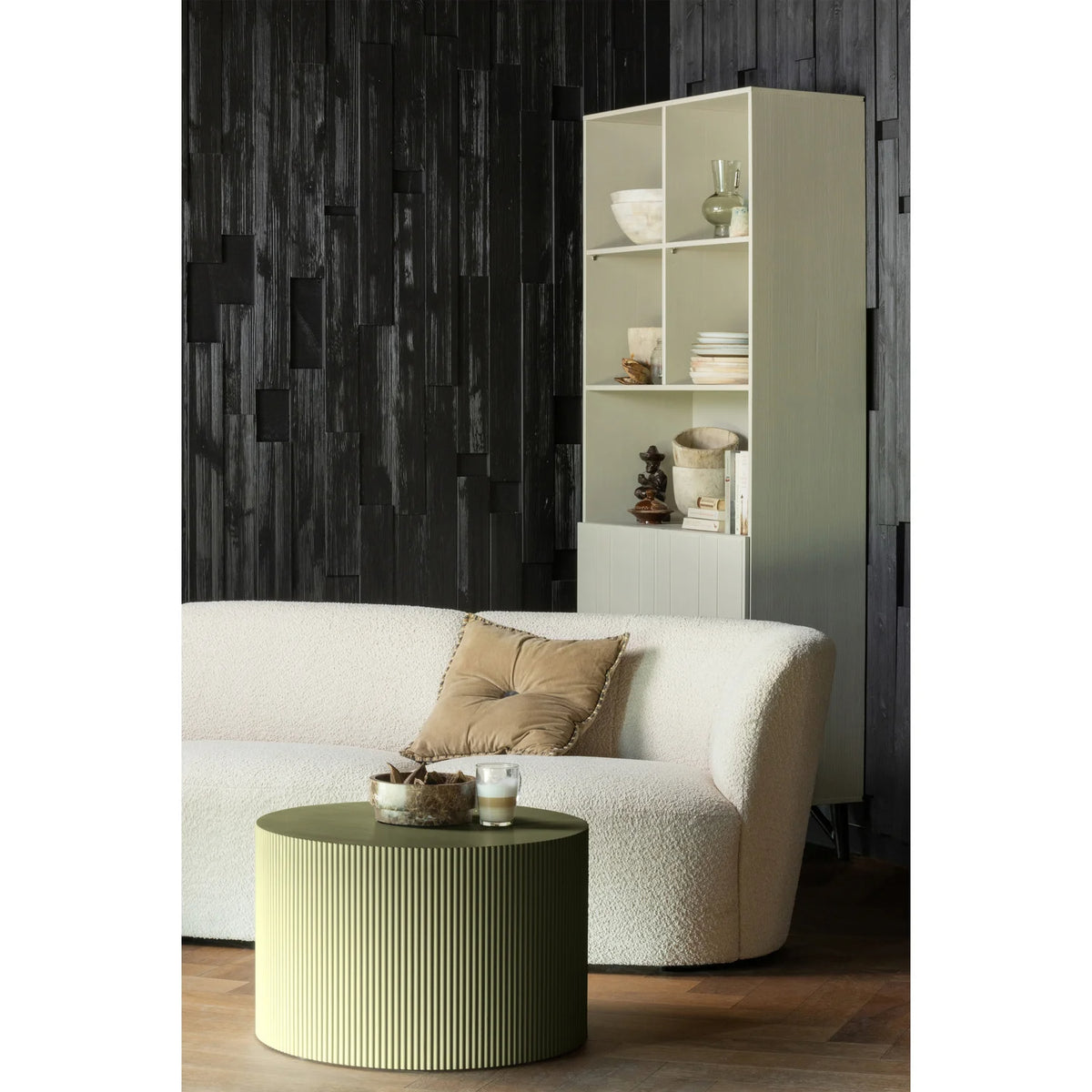 
Round Design Side Table "Sanno" - Khaki