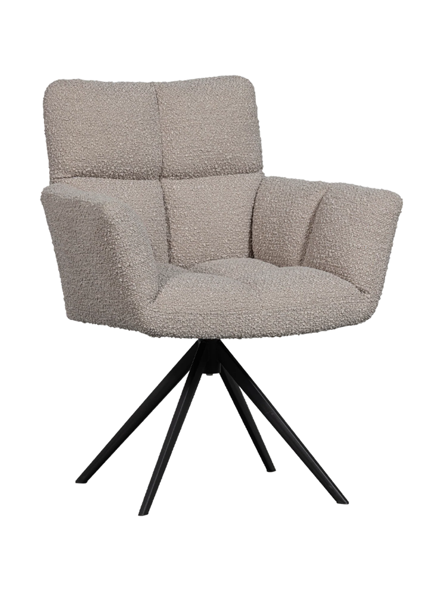 
Sedia di design girevole «Vinnie» con braccioli