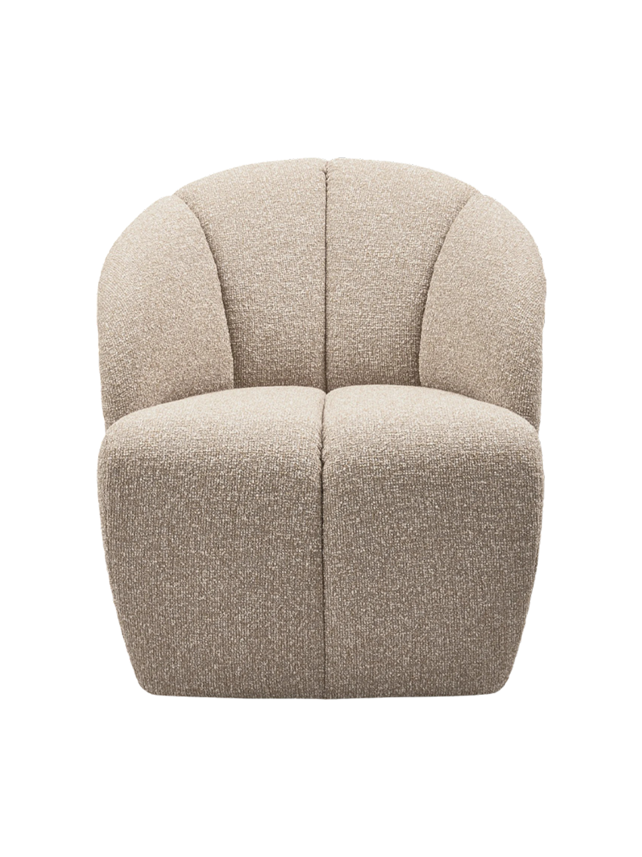 
Swivel Designer Armchair "Mojo" - Bouclé Beige